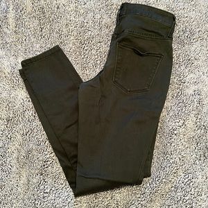 Size 25 (0) Olive Green High Rise Skinny Jean